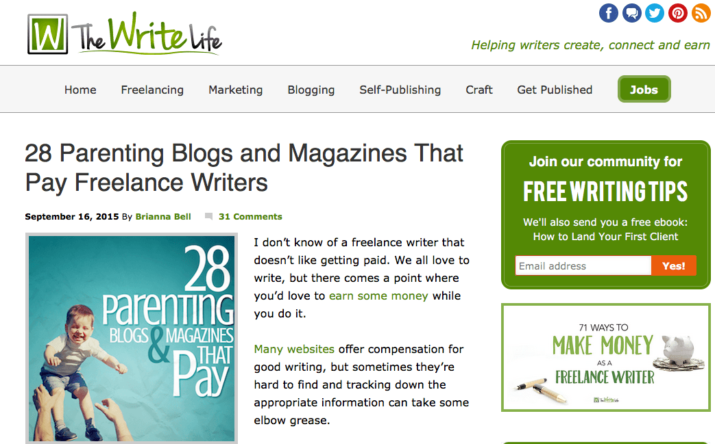 Freelance writers online