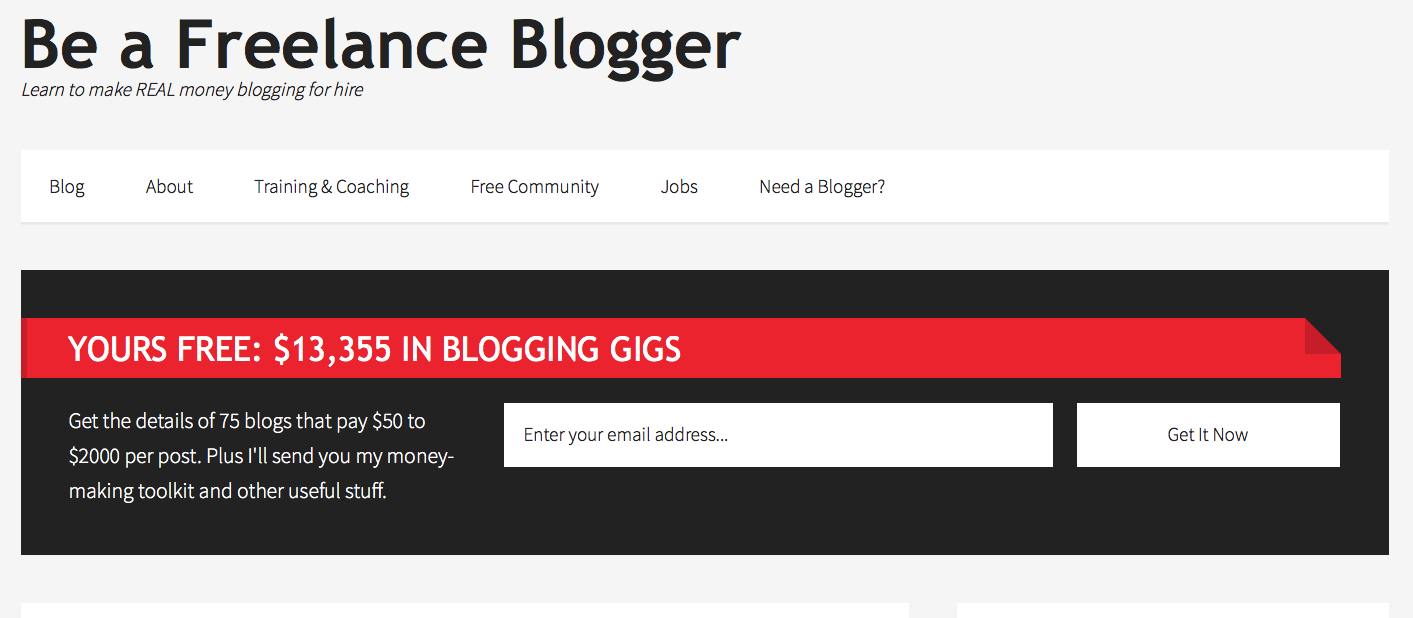 Be a freelance blogger