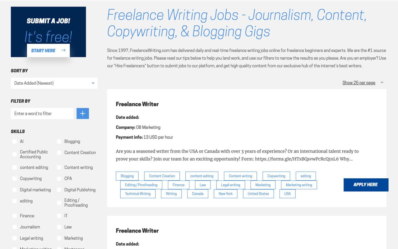 53 Places to Land Freelance Writing Gigs Online - Elna Cain