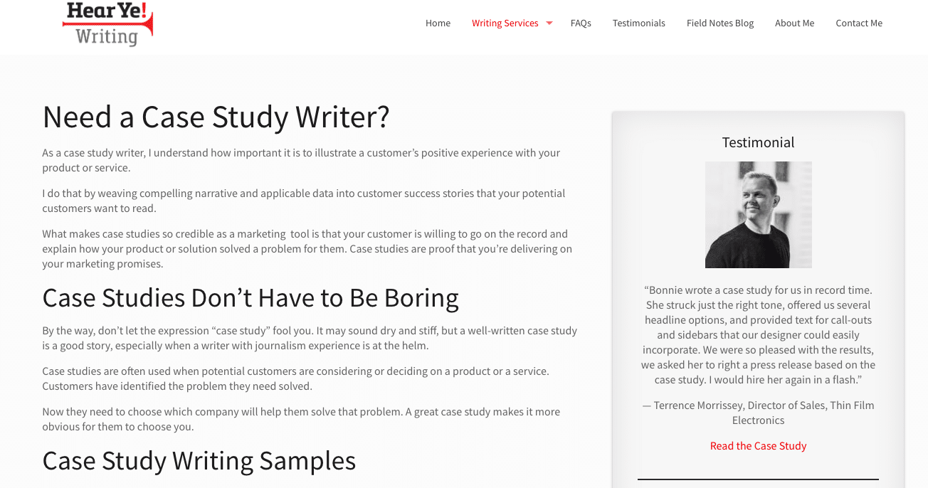 case study writing jobs