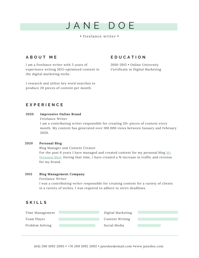 5 Stylish Ideas For Your resume
