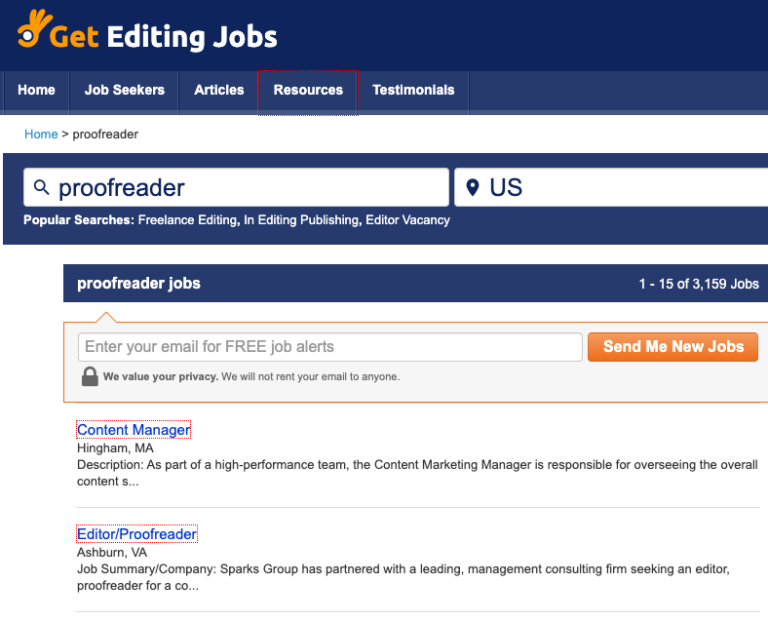 online proofreading editing jobs