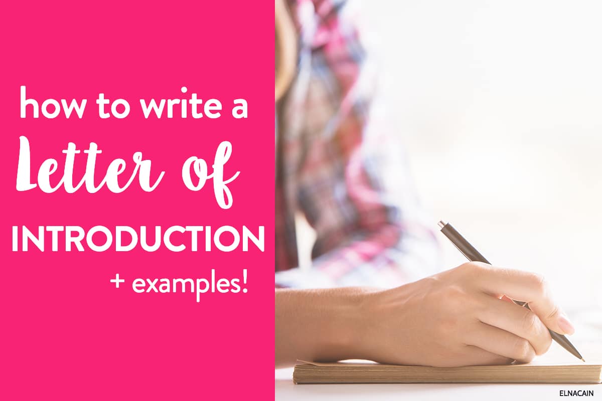 How to Write a Letter of Introduction: Your LOI Template - Elna Cain