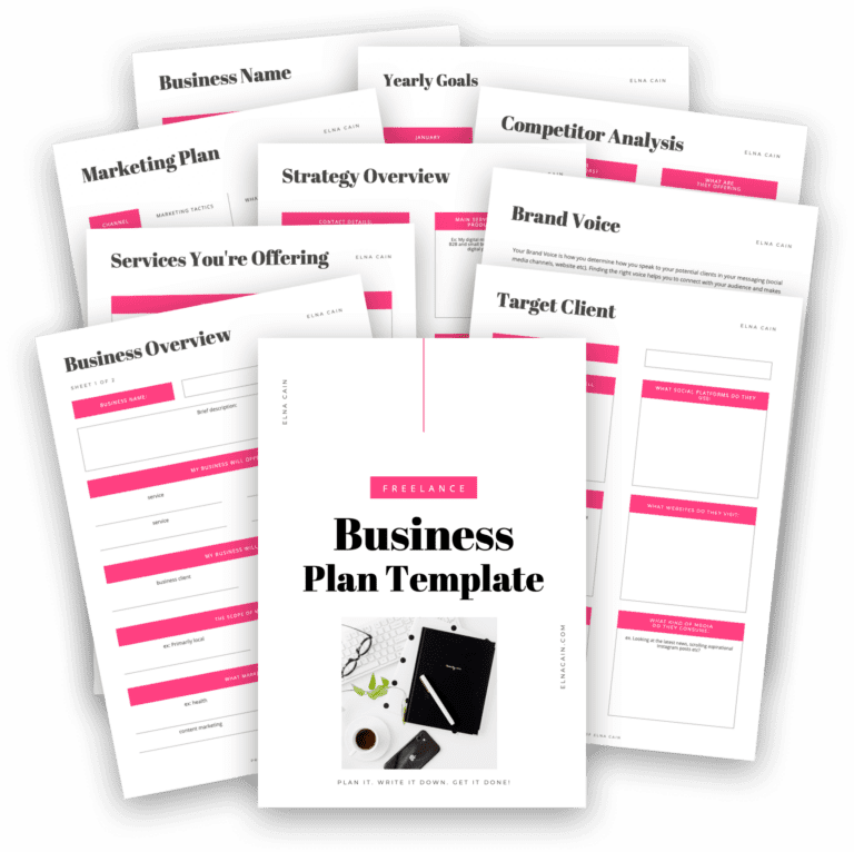 Business Planner for Freelance Writers