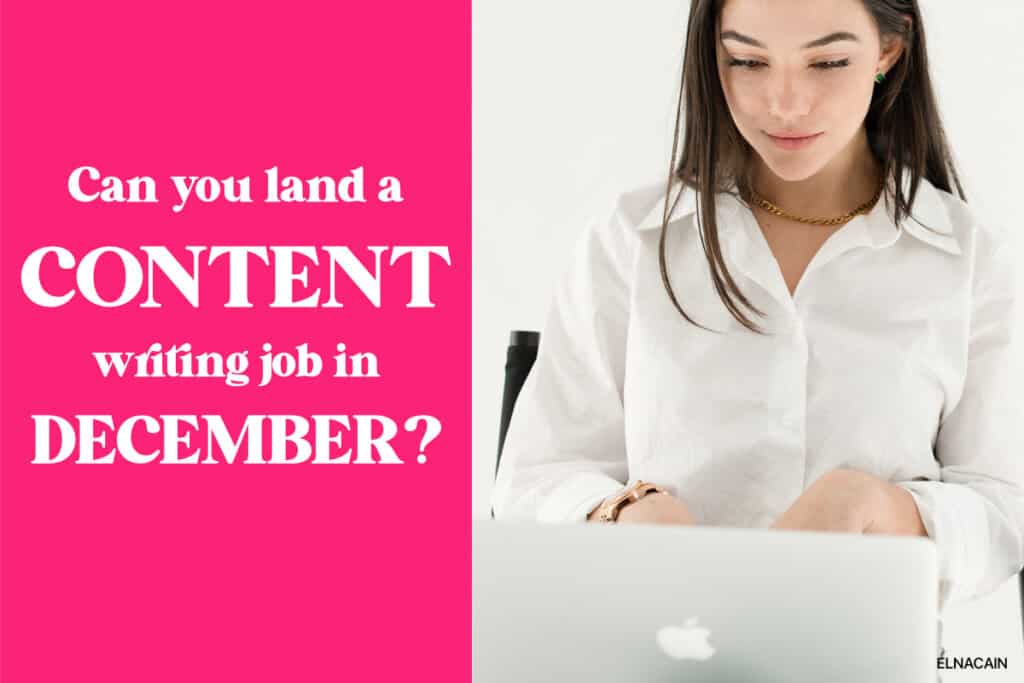 Can You Land a Content Writing Job in December?
