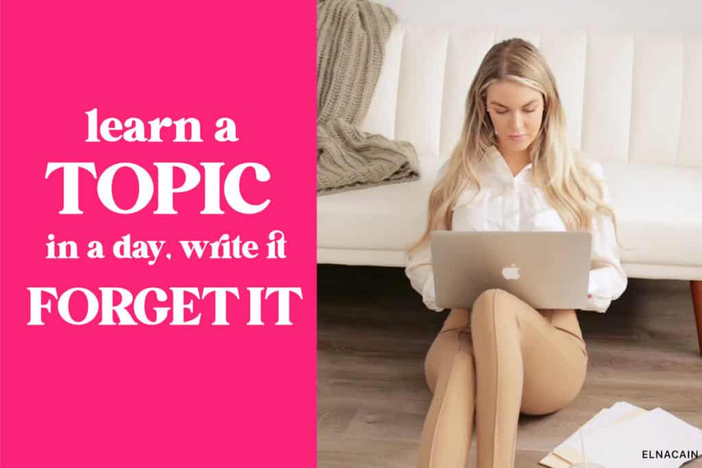 The Content Writer Life: Learn a Topic in a Day, Write It, Forget It