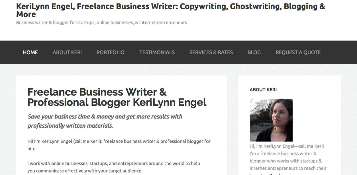 Writer website